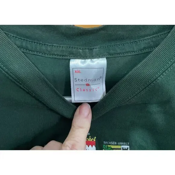 Vintage Stedman XXL Tee Germany Ramstein Green - Picture 4 of 11